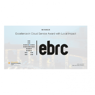 “Excellence in Cloud Service Award with local impact” Et le vainqueur est... EBRC!